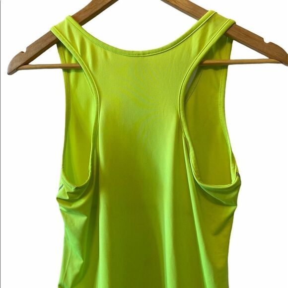 Neon Green Racer Back Stretch WorkOut Athletic Top - Picture 5 of 6